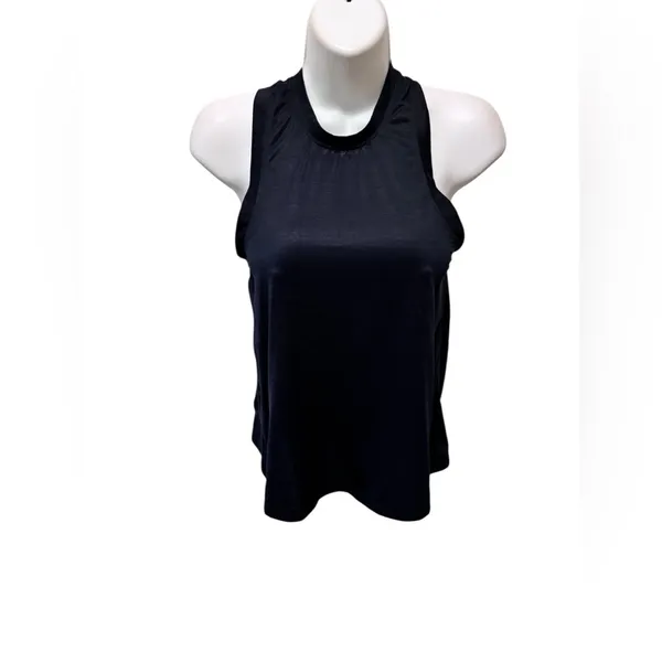 Vuori Crewneck Racerback Waist Length Tank Black Sz M Relaxed Fit Performance - Image 3