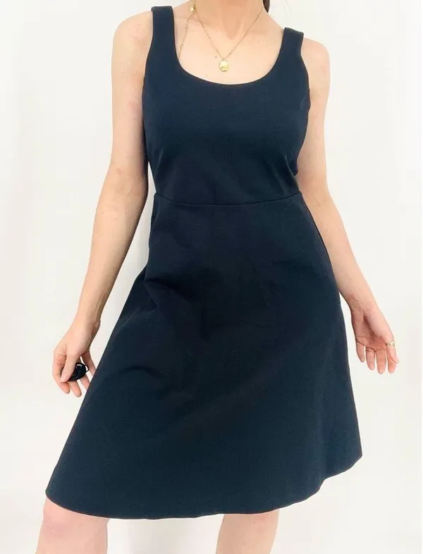 J. Crew Essential Black A-Line Mini Dress Sleeveless Formal Size S - Image 3
