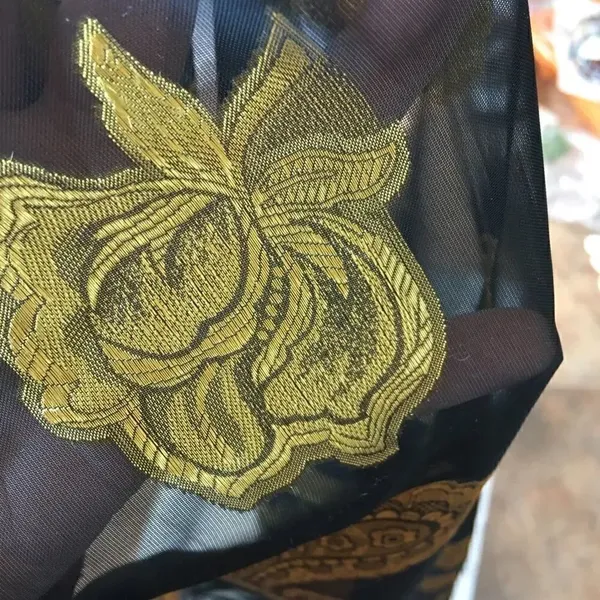 Florence Italy Gold and black silk scarf - Image 5