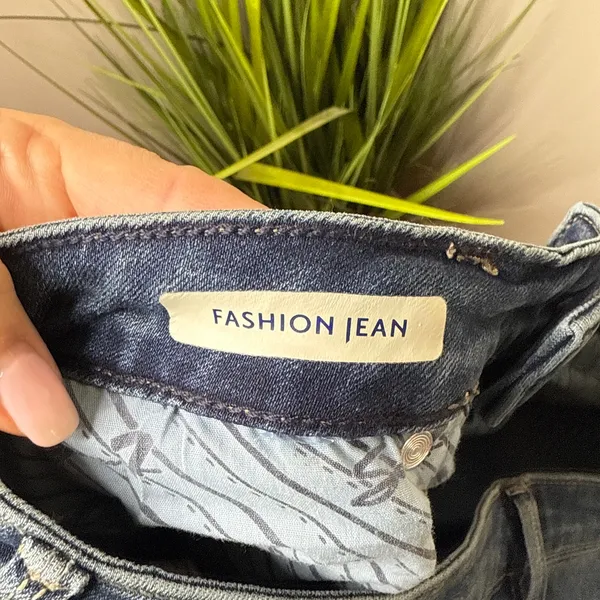 7 For All Mankind Luxe Straight Leg Cropped Jeans Size 10 Raw Hem High‎ Rise - Image 6