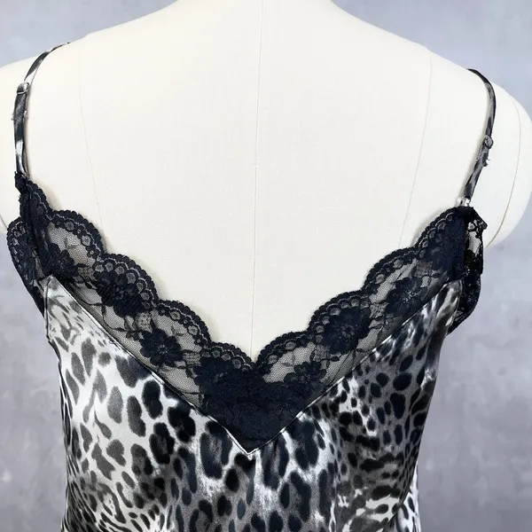 Davi & Dani‎ Womens Leopard Cami Size M Y2K Lingeriecore Sultry Club Night Edgy - Image 6