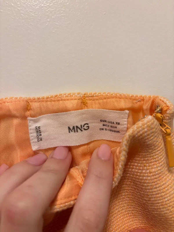 MNG Jeans Orange Skirt - Image 3