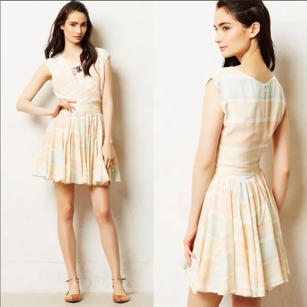 Anthropologie Paper Crown Watercolor Mirage Dress - Image 2