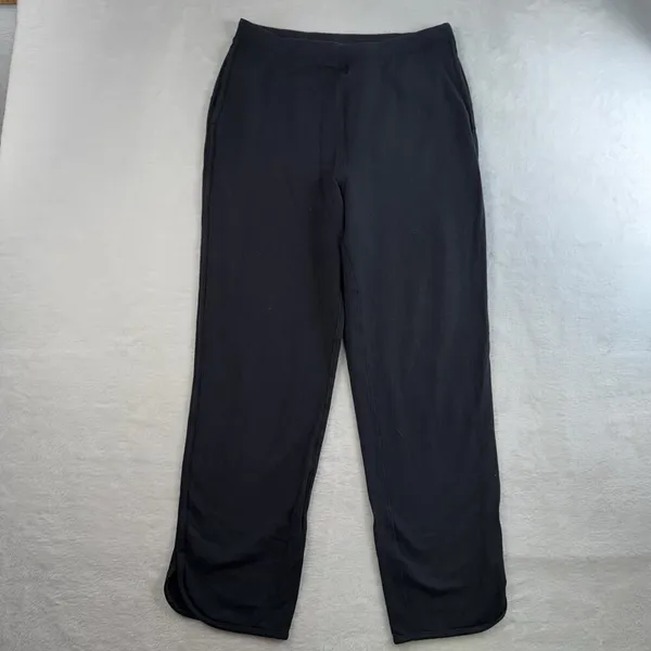 Lululemon Sz 8 Every Moment Pants 26" Black French Terry Travel‎ Lounge W5BAMS - Image 4