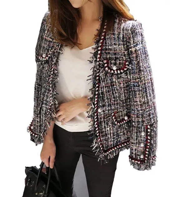 New has Pearl and has the c logo on the pearls tweed jacket nwt small - Image 3