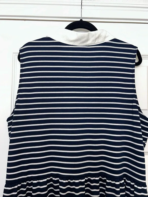 Nautica Jeans Stripe Print Ruffle Tier A-Line Dress Size XXL - Image 6