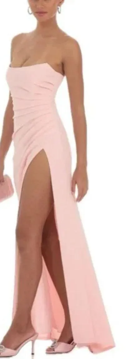Lucy in the sky pink strapless maxi dress - Image 2