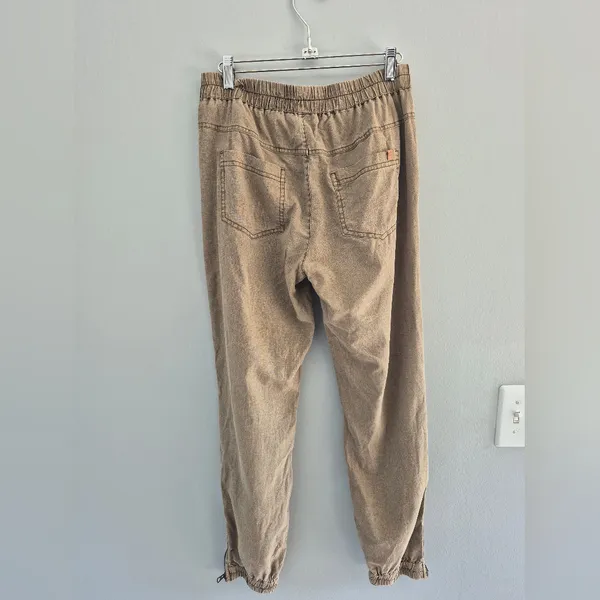 Roots Canada Hemp Jogger summer pull lounge on jogger zipper bottom Pants Medium - Image 4
