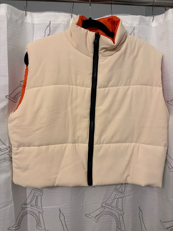 Puffy vest Tan Size L - Image 2