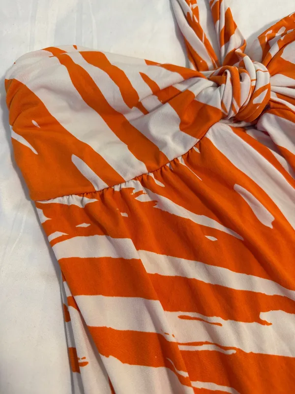 Vintage Dress Orange Size M - Image 2