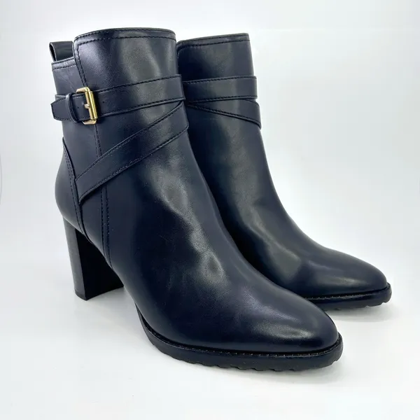 Giani Bernini Ninha Booties Size 10 Black Block Heel Buckle Dress Boots NWOB - Image 3