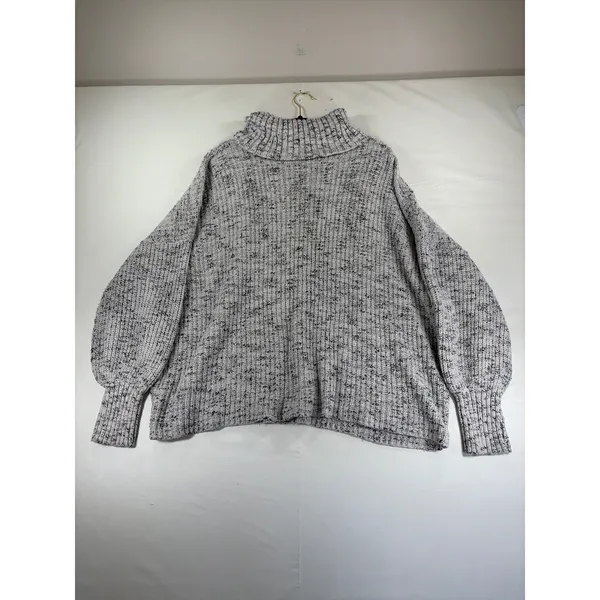 OFFLINE by Aerie Gray Marled Comfy Cotton Oversized Turtleneck Sweater Large - Image 6