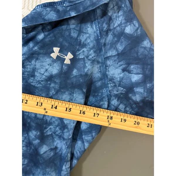 Under Armour ColdGear Womens Medium Blue Tie Dye‎ 1/4 Zip Pullover Fitted Shirt - Image 6