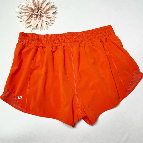 Lululemon Hotty Hot High Rise Athletic Shorts Autumn Red Orange 12 - Image 7