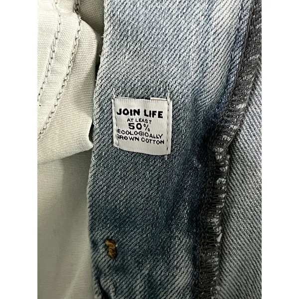 Zara‎ Jeans Women 6 High Rise Straight Leg Distressed Light Wash Denim Pants - Image 7