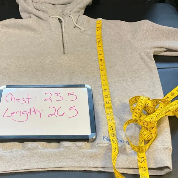 Carhartt Gray Half-Zip Hoodie - Image 8