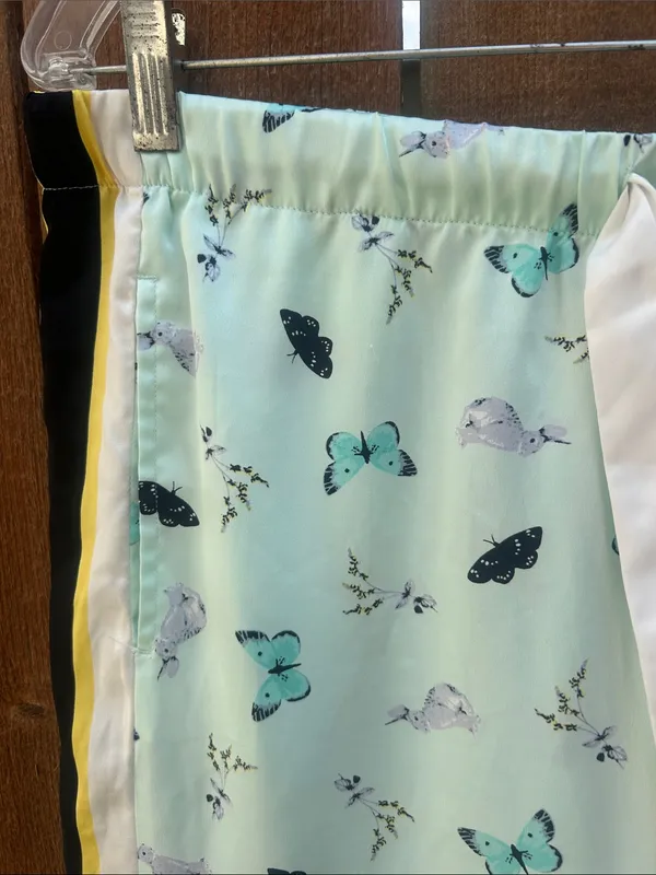 Victoria’s Secret Butterflies And Bunnies Satin Pajama Pants Size Large - Image 2