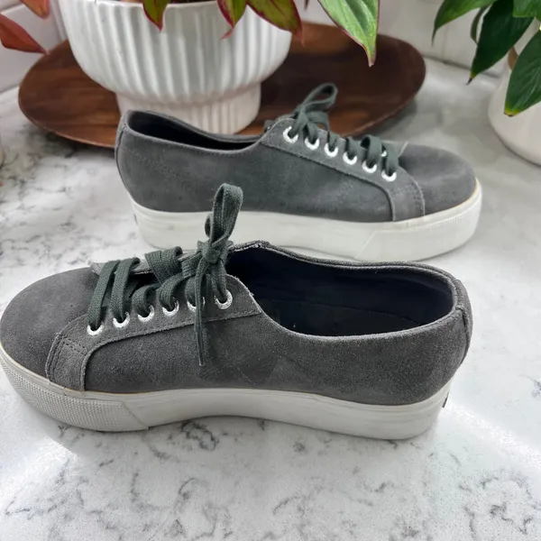 Superga 2790 Suede Platform Sneakers Grey Low Top Chunky Sole Shoes Womens - Image 3