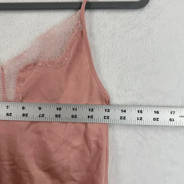 Victorias Secret XS Cami Top Pink Lace Trim Sleeveless Lingerie Tank‎ - Image 2
