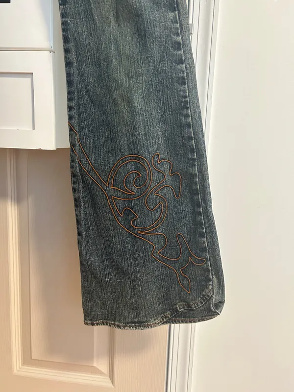 Vintage gasoline pants Y2K Blue - Image 5