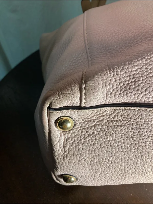 Michael Kors pebbled leather Women's Blush Pink Tote Bag with Tan Straps - Image 5