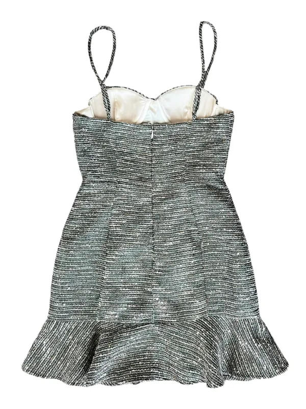 Lovers + Friends Women’s Aubrey Metallic Tweed Fit And Flare Mini Dress Size XS - Image 6