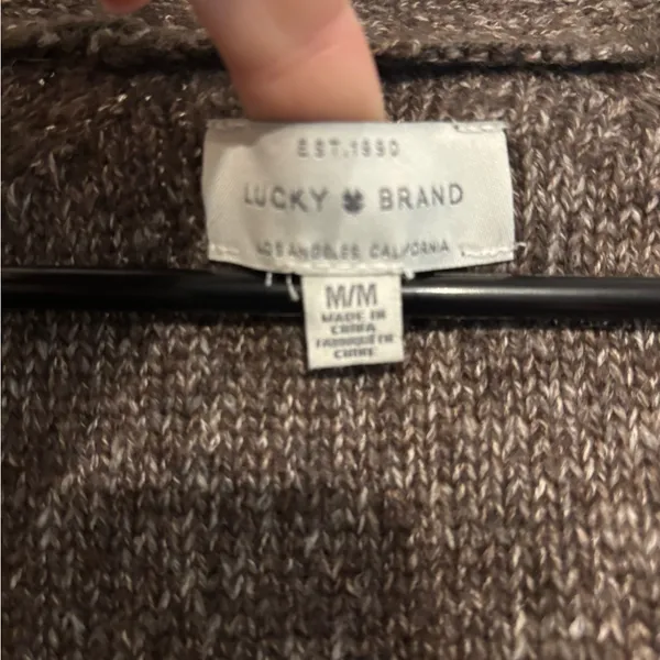 Lucky Brand Marbled Brown Long Cardigan - Image 2