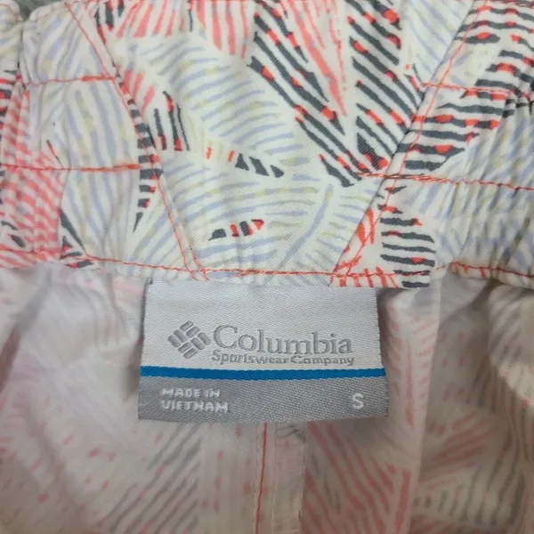 Columbia‎ PFG Tropical Print Shorts Women's Size Small Orange and White - Image 6