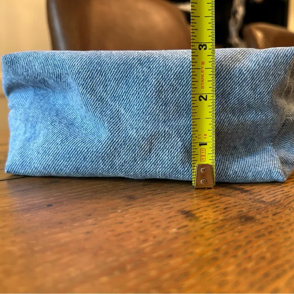 John Galt/Brandy Melville Blue Denim Cosmetic Bag - Image 9
