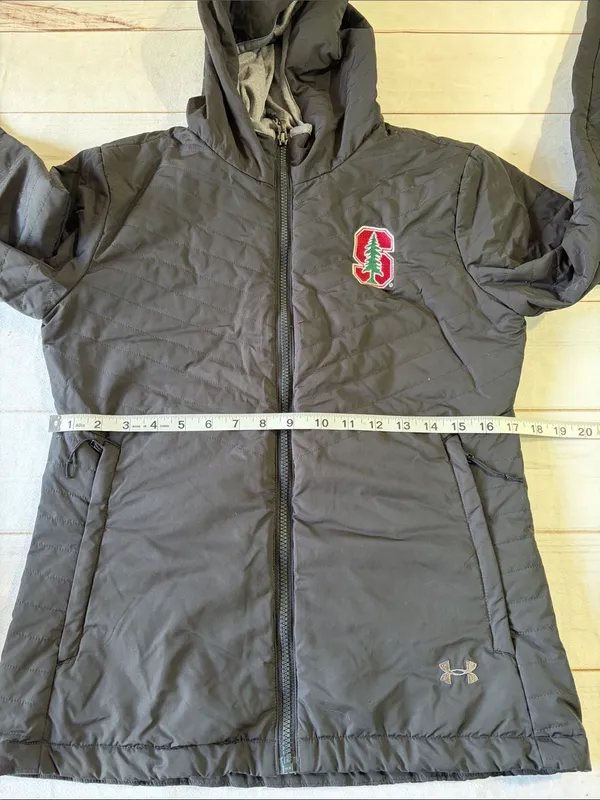 Under Armour Cold Gear Quilted Hooded Puffer Jacket with Stanford Patch - Image 4