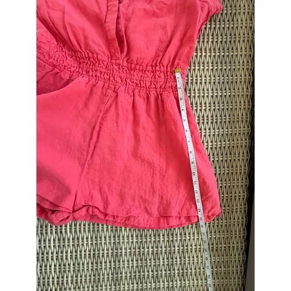 Anthropologie The Somerset‎ Romper Linen Edition small boho vacation festival - Image 10