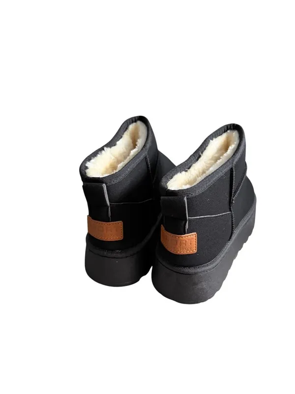 SPORT Black Platform Ankle Faux Shearling Lined Boots Size 7.5 NEW NWOB - Image 5