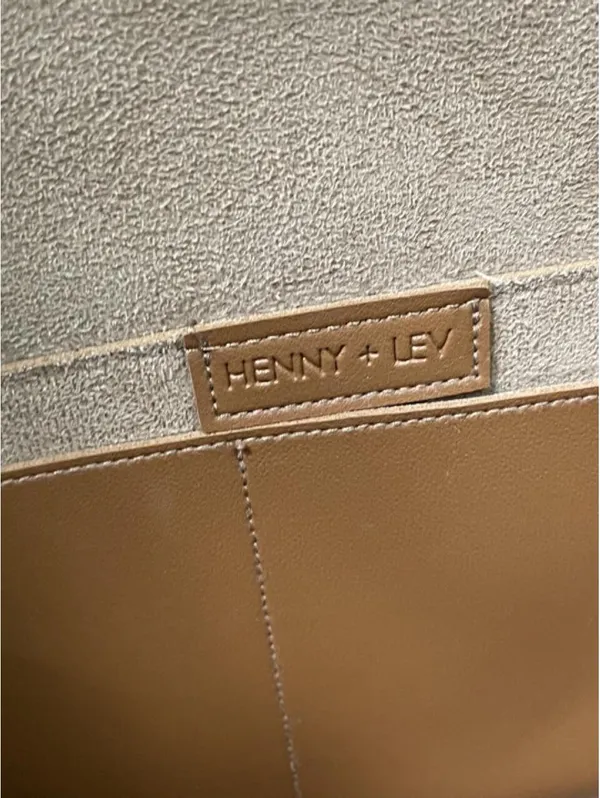 Henny + Lev brown leather tote bag - Image 4