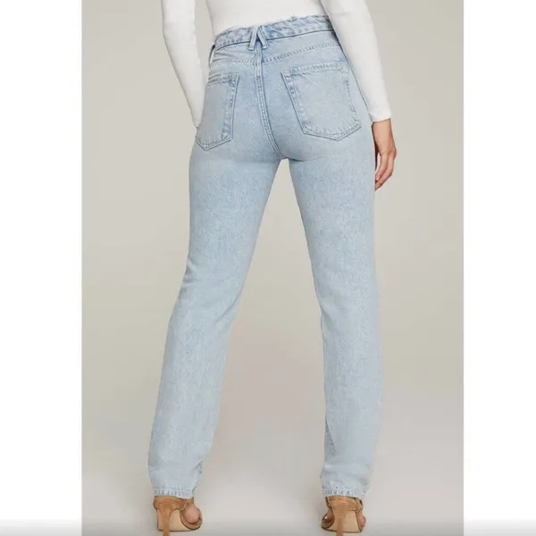 NWT Good American Good Boy Light Wash Blue Jeans - Size 12 / 31 - Image 11