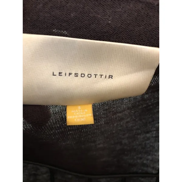 Leifsdottir Anthropologie Brown Wool Braided Knit Cardigan Sweater Size Small - Image 5
