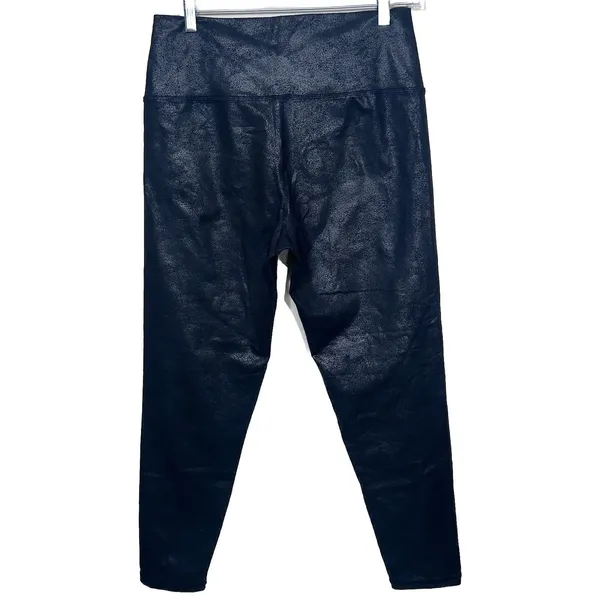 OFFLINE by Aerie‎ The Hugger Leggings Women XL Navy Blue Crackle Metallic Cross - Image 5