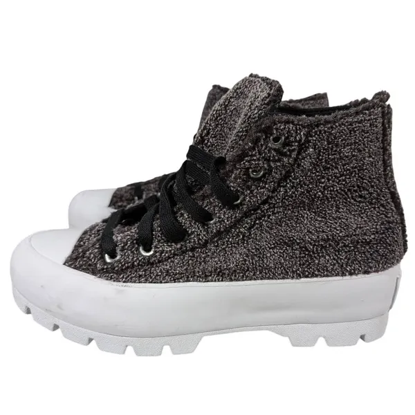 Converse Chuck Taylor All Star‎ Lugged Winter High Top Furry Knit Sneakers 7 - Image 4