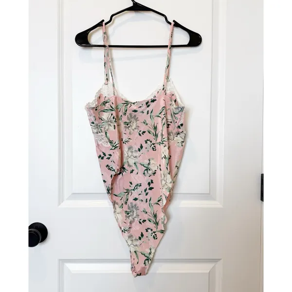 Victoria's Secret Pink VTG Fairy Lace Bodysuit Medium Gold Label Y2K 90s Romantic - Image 3