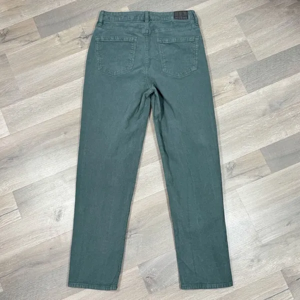 American Eagle Corduroy‎ Crop Pants Mom Straight Jean Teal Green 4 Y2K Twee - Image 7