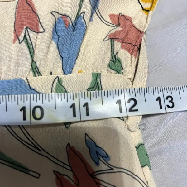Zara Floral Button Up Collard Long Sleeve Midi Dress Size XS - Image 9