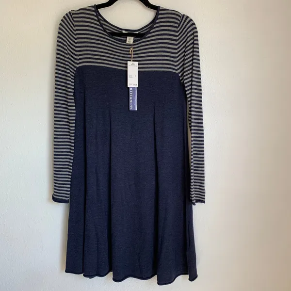 5/$25 NWT Artisan NY Navy Striped‎ Knit Dress - Image 3