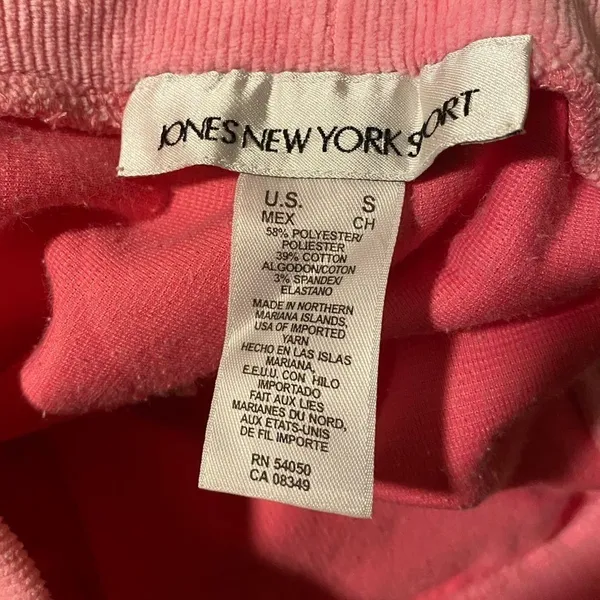 Vintage y2k Jones New York Pink Velvet Velour Track Pants - Image 3