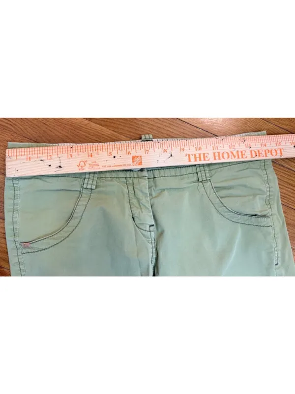 Y2K Vintage Anthropologie Ett:Twa Capri Low Rise Chino Sage Green Sz 2 - Image 9