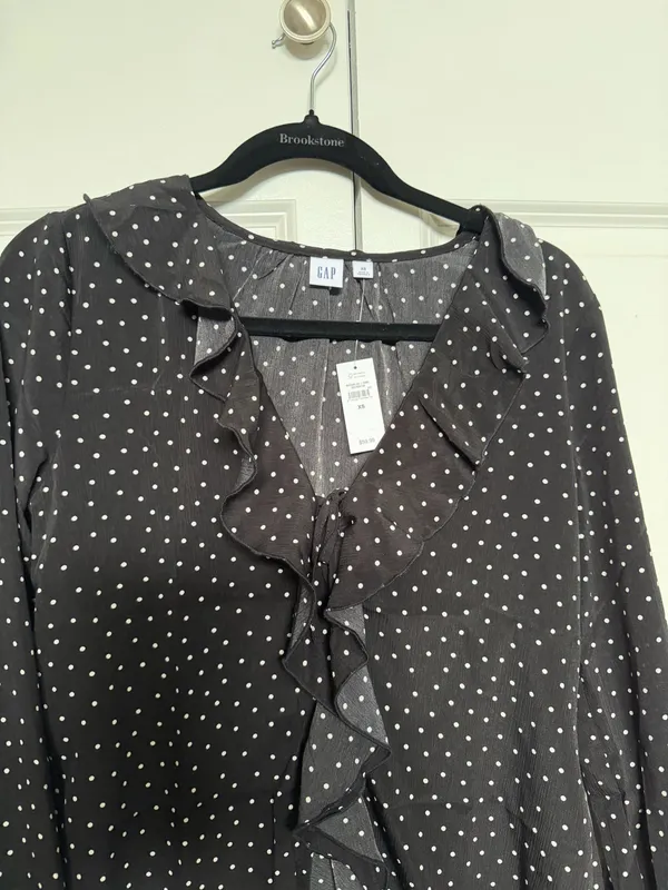 Gap Polka Dot Ruffle Blouse - Image 3