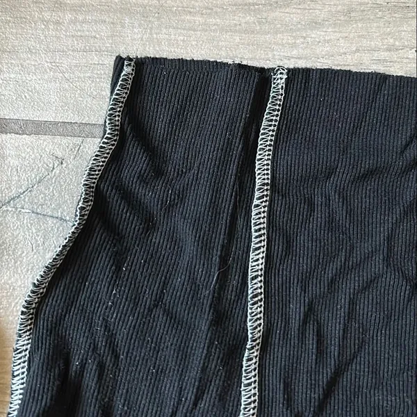 Black Long Sleeve Top with White Accents - Image 3