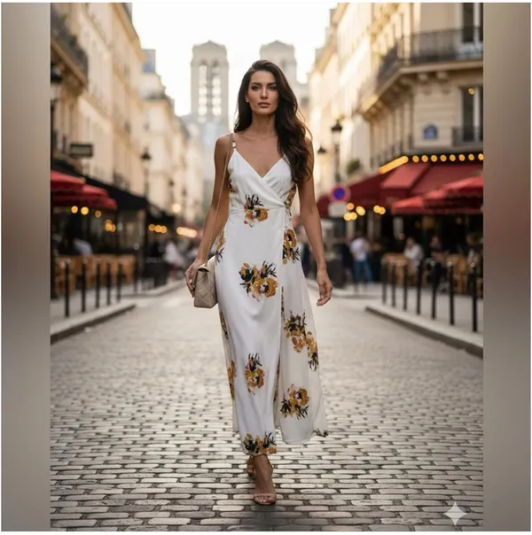 A.L.C. White Floral Maxi Dress |Size 2 - Image 4
