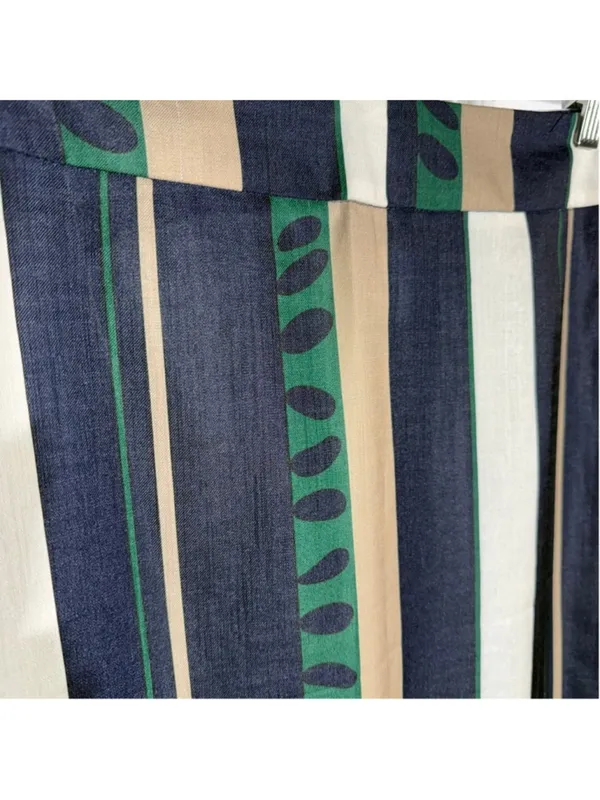Vintage retro pencil skirt striped 60s mod hippie boho fringes western festival - Image 5