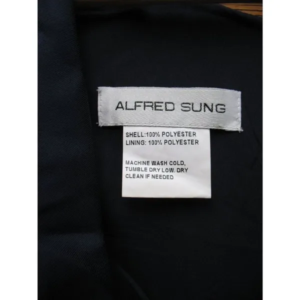 NWT Alfred Sung Blue Corset Satin Gown Dress Size 10 - Image 11