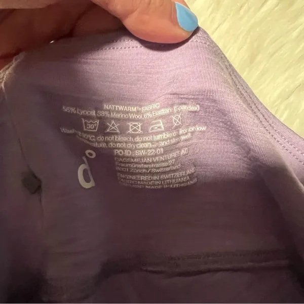 Dagsmejan Women's Size XS/S‎ Pajama Set Light Purple Nattwarm Merino Wool Sweden - Image 13