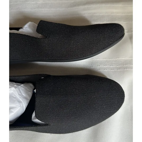 Rothy's The Loafer Black Round Toe Knit Ballet Flats Women's Size W12/EU 43 - Image 9